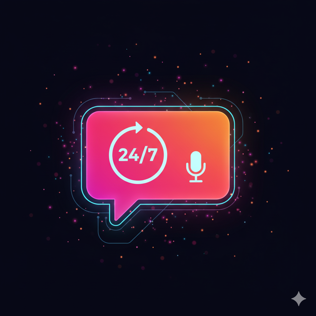 Ícone de chat 24 horas no WhatsApp
